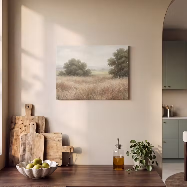 Akoestisch schilderij - Landschap - Minimalistisch - Beige — 3