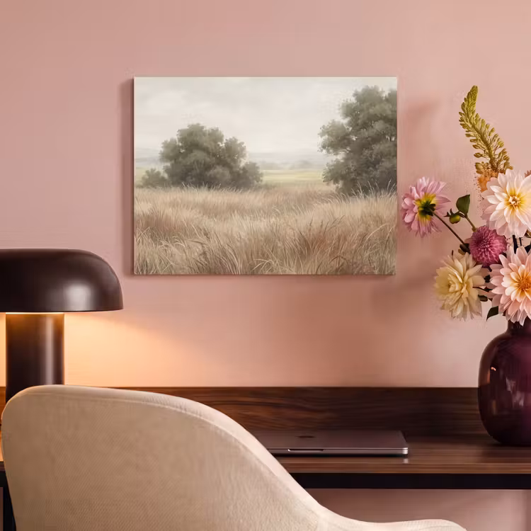 Akoestisch schilderij - Landschap - Minimalistisch - Beige — 4
