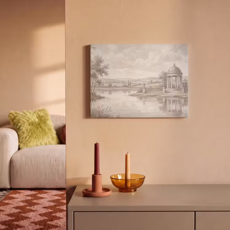 Akoestisch schilderij - Landschap - Water - Natuur - Sepia — 2