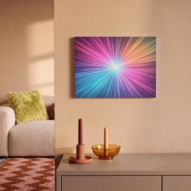 Akoestisch schilderij - Abstract - Light - Burst - Modern - Colorful — 2
