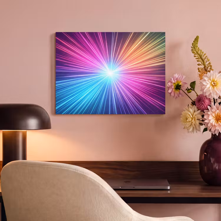 Akoestisch schilderij - Abstract - Light - Burst - Modern - Colorful — 4