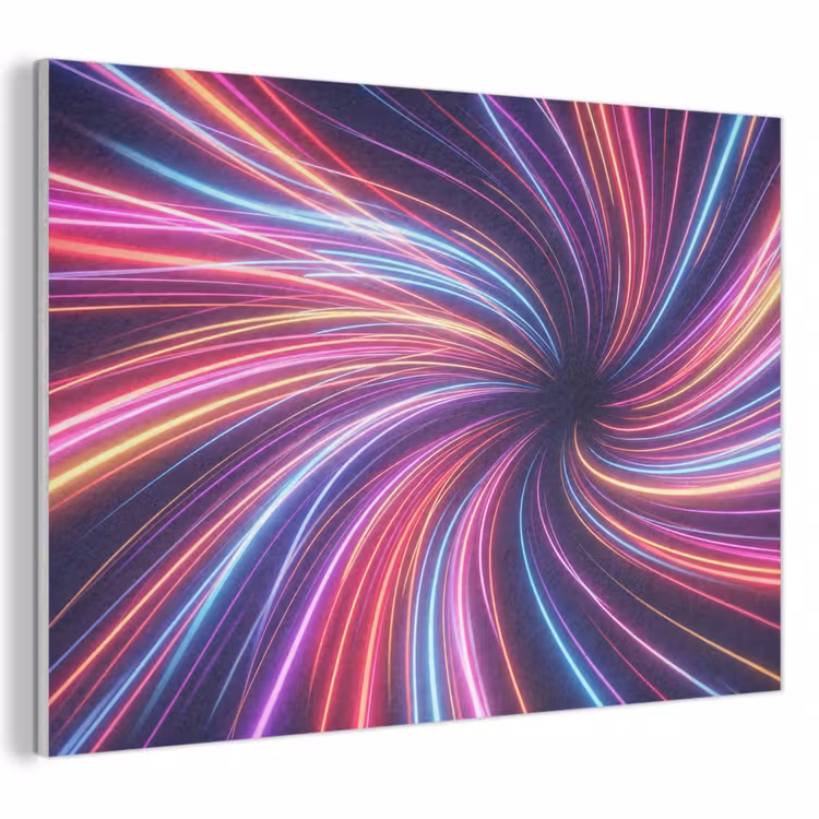 Akoestisch schilderij - Abstract - Swirl - Futuristic - Neon — 1