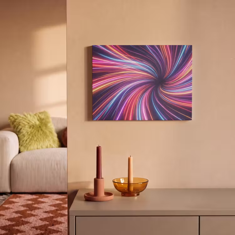 Akoestisch schilderij - Abstract - Swirl - Futuristic - Neon — 2