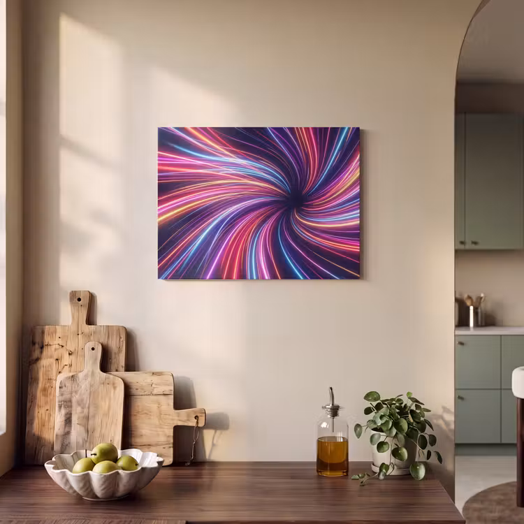 Akoestisch schilderij - Abstract - Swirl - Futuristic - Neon — 3