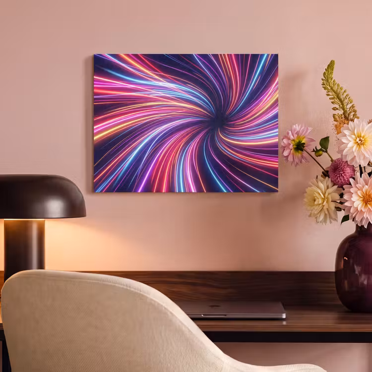 Akoestisch schilderij - Abstract - Swirl - Futuristic - Neon — 4