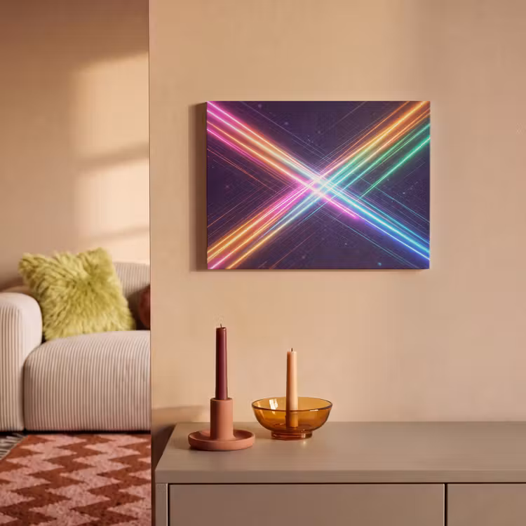 Akoestisch schilderij - Kruisen - Lasterstralen - Neon — 2
