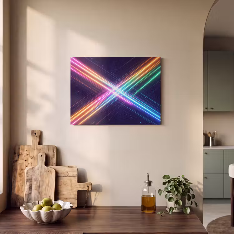 Akoestisch schilderij - Kruisen - Lasterstralen - Neon — 3