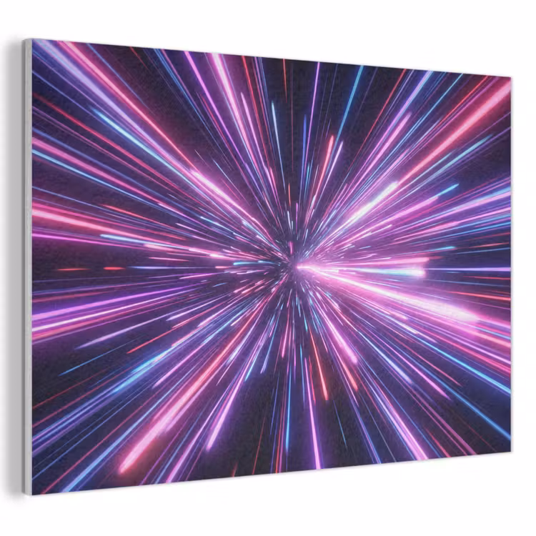 Akoestisch schilderij - Lichtsnelheid - Ruimte - Roze - Paars — 1