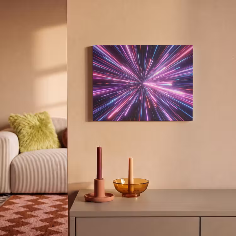 Akoestisch schilderij - Lichtsnelheid - Ruimte - Roze - Paars — 2