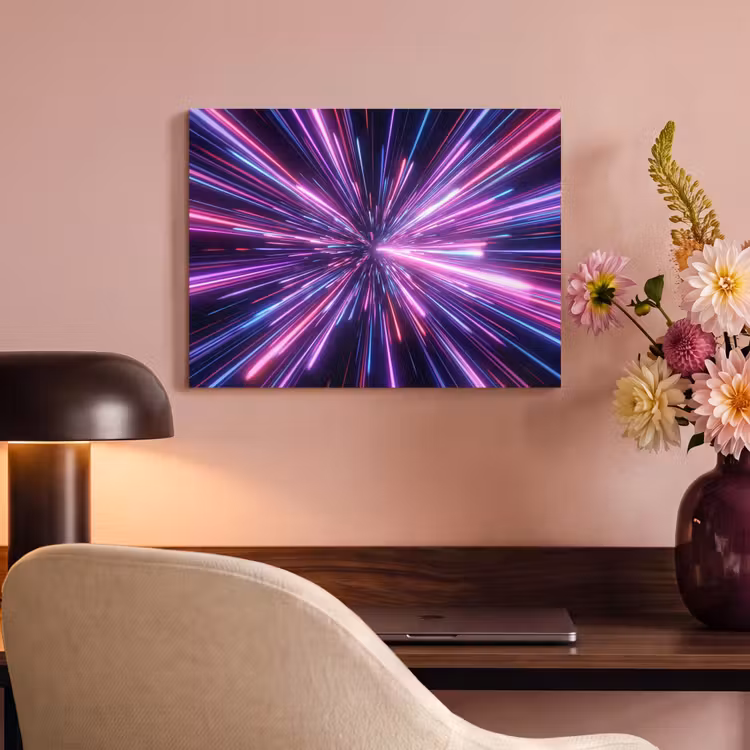 Akoestisch schilderij - Lichtsnelheid - Ruimte - Roze - Paars — 4