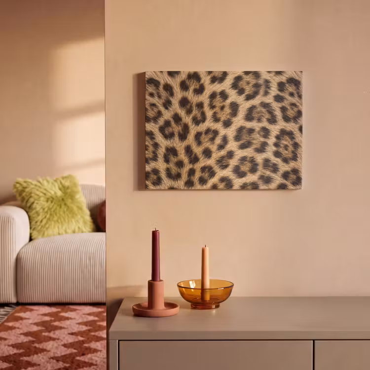 Akoestisch schilderij - Luipaard - Vacht - Klassiek - Bruin — 2