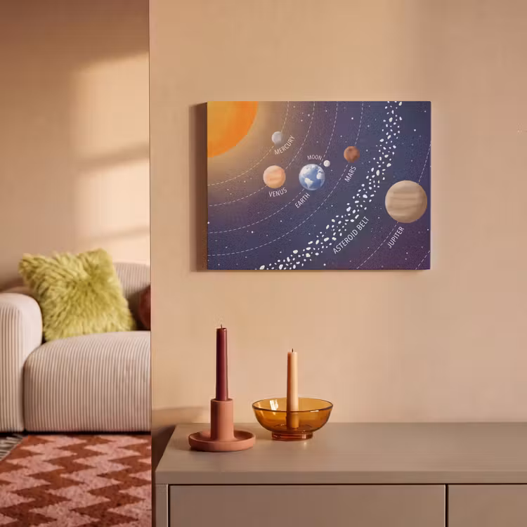 Akoestisch schilderij - Planetenstelsel - Ruimte - Illustratie — 2
