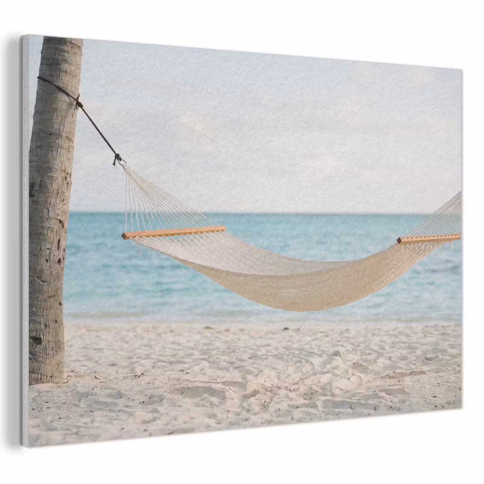 Akoestisch schilderij - Hangmat - Strand - Wit — 1