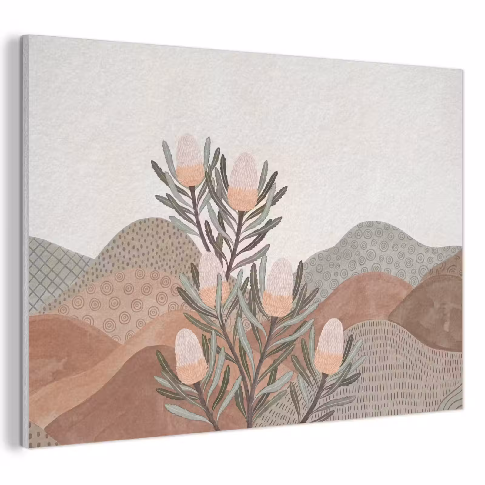 Akoestisch schilderij - Modern - Heuvels - Terracotta — 1
