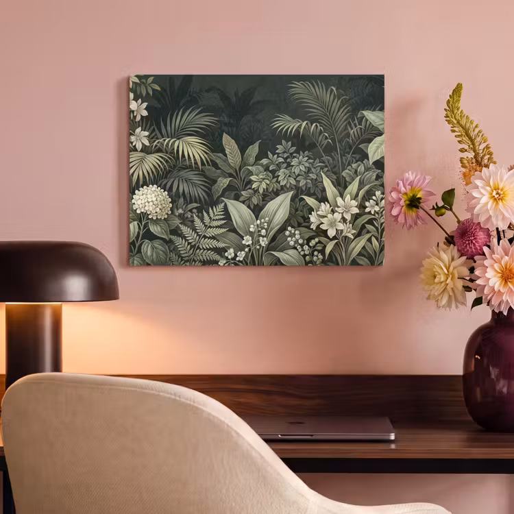 Akoestisch schilderij - Jungle - Bladeren - Botanisch - Groen — 4