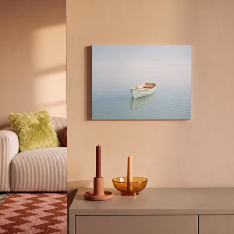 Akoestisch schilderij - Minimalistisch - Boot - Zee — 2