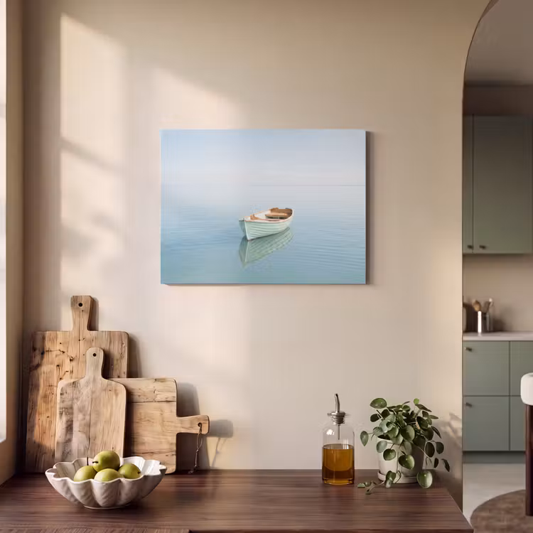 Akoestisch schilderij - Minimalistisch - Boot - Zee — 3