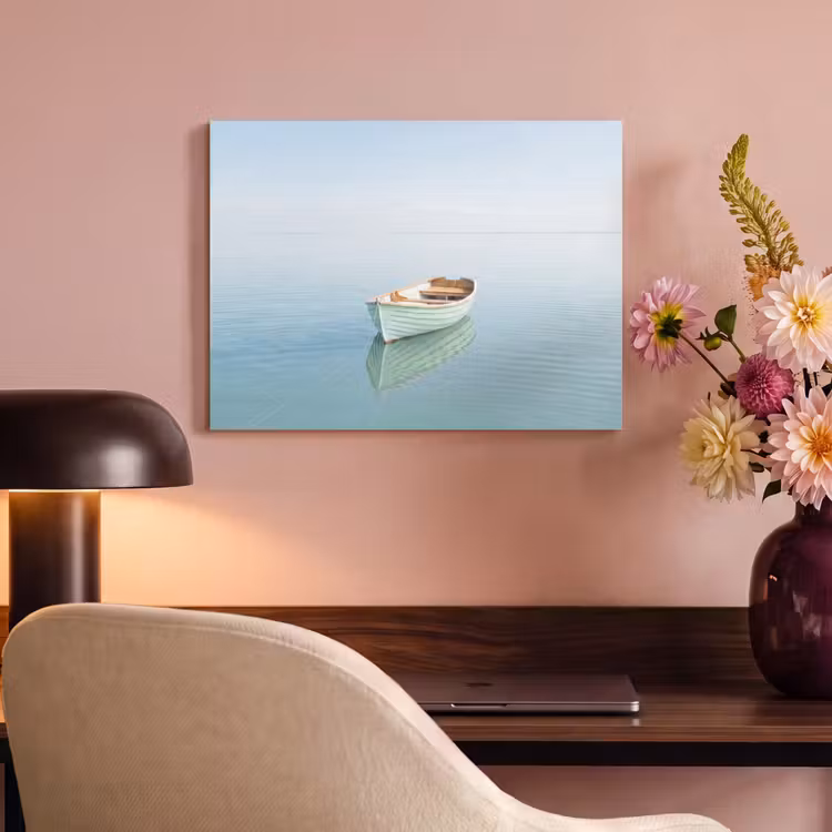 Akoestisch schilderij - Minimalistisch - Boot - Zee — 4