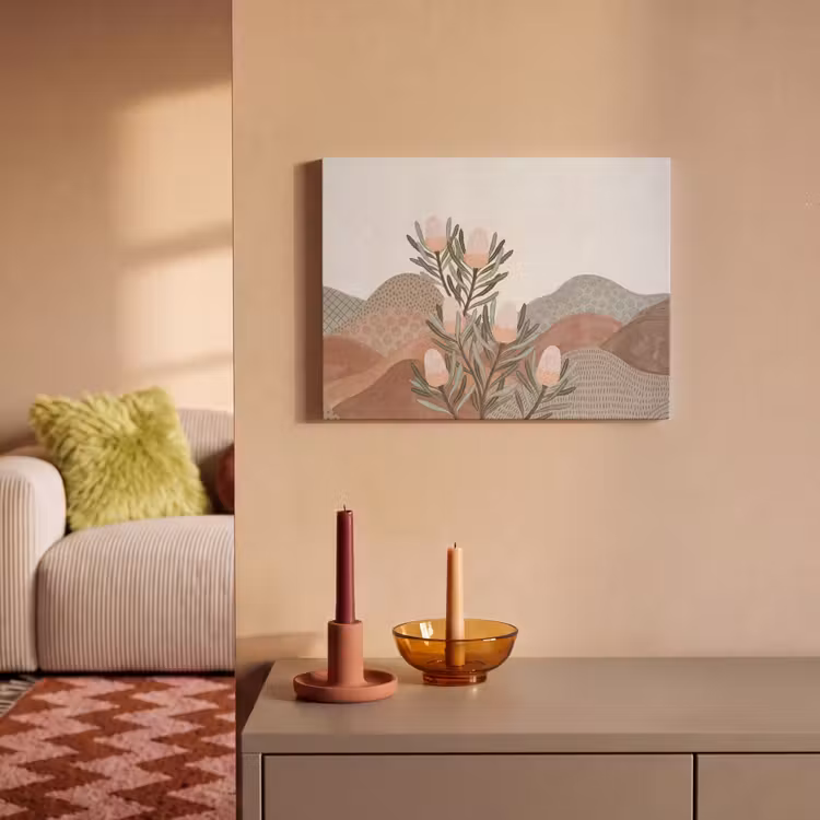 Akoestisch schilderij - Modern - Heuvels - Terracotta — 2
