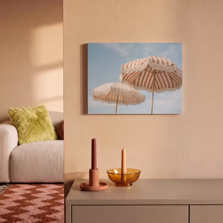 Akoestisch schilderij - Parasol - Lucht - Rood — 2