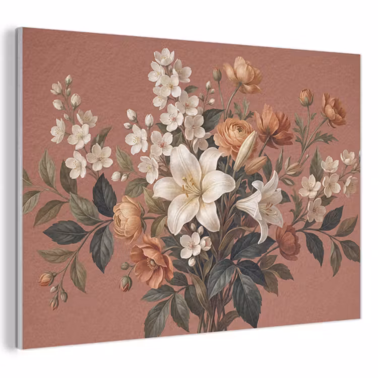 Akoestisch schilderij - Boeket - Retro - Kleurrijk — 1