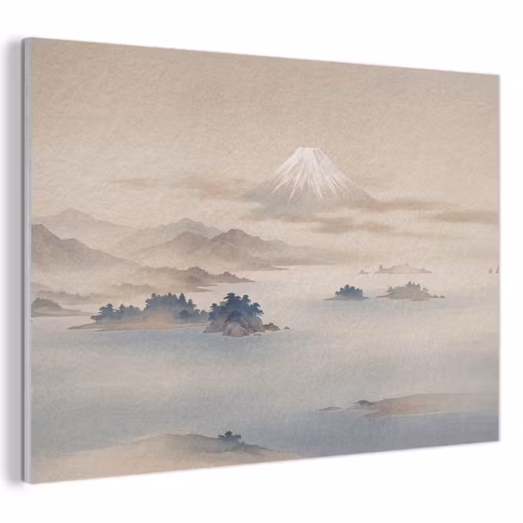 Akoestisch schilderij - Japans - Landschap - Beige — 1