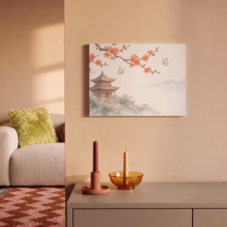 Akoestisch schilderij - Kraanvogel - Azië - Klassiek — 2