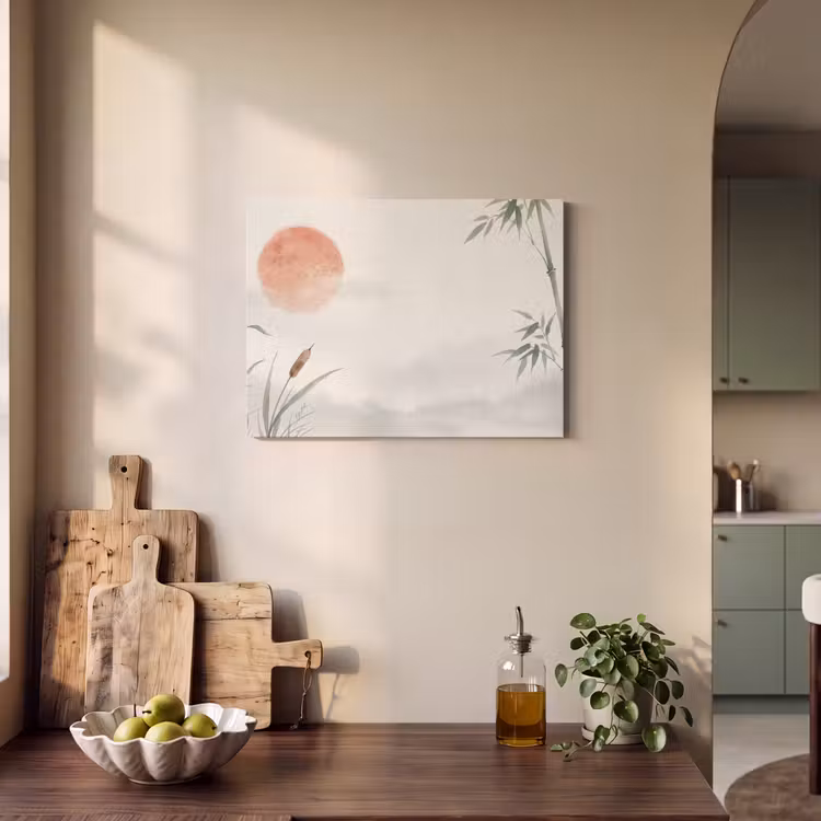 Akoestisch schilderij - Minimalistisch - Bamboe - Groen — 3