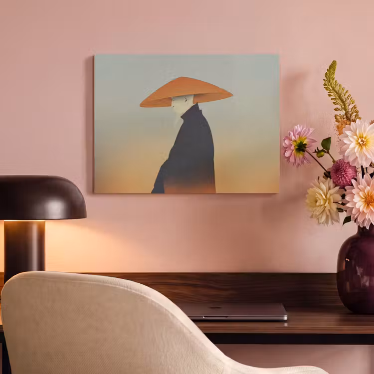Akoestisch schilderij - Minimalistisch - Silhouet - Oranje — 4