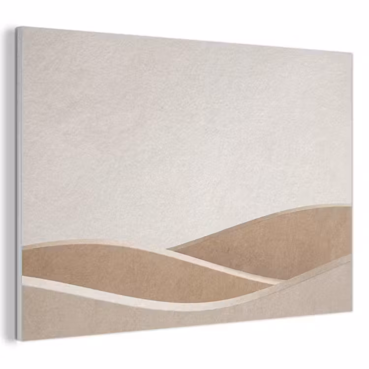 Akoestisch schilderij - Abstract - Golven - Modern - Beige — 1