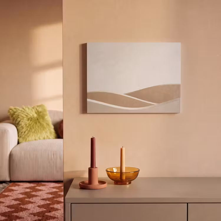Akoestisch schilderij - Abstract - Golven - Modern - Beige — 2
