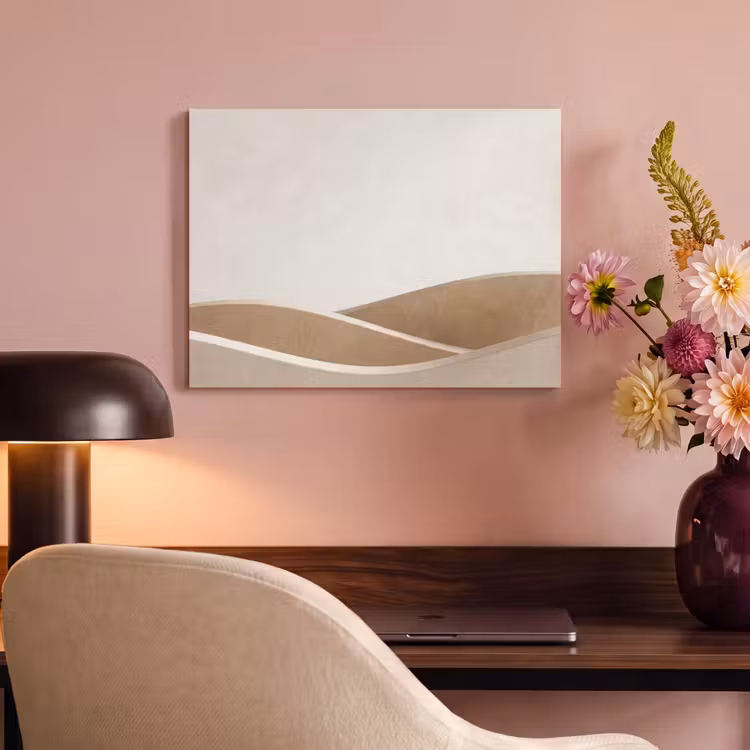 Akoestisch schilderij - Abstract - Golven - Modern - Beige — 4