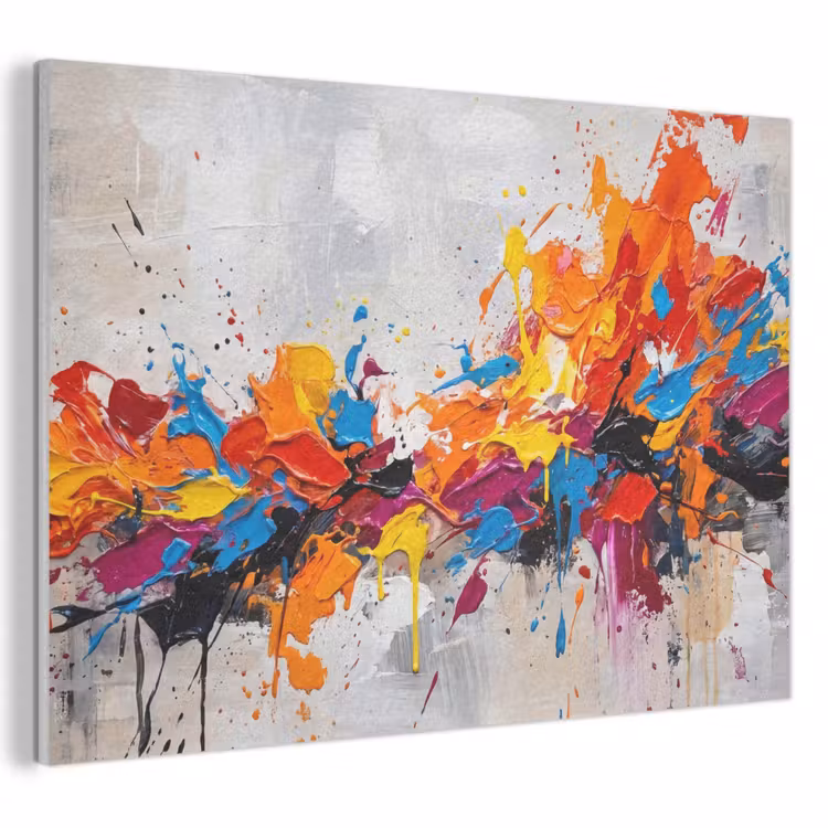 Akoestisch schilderij - Abstract - Schilderij - Kleurrijk - Dynamisch — 1
