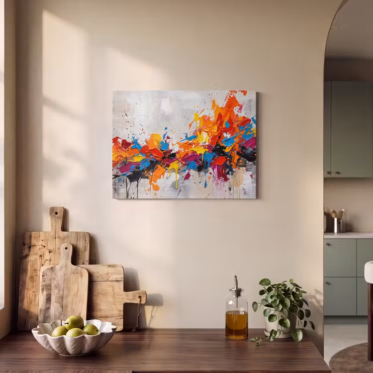 Akoestisch schilderij - Abstract - Schilderij - Kleurrijk - Dynamisch — 3