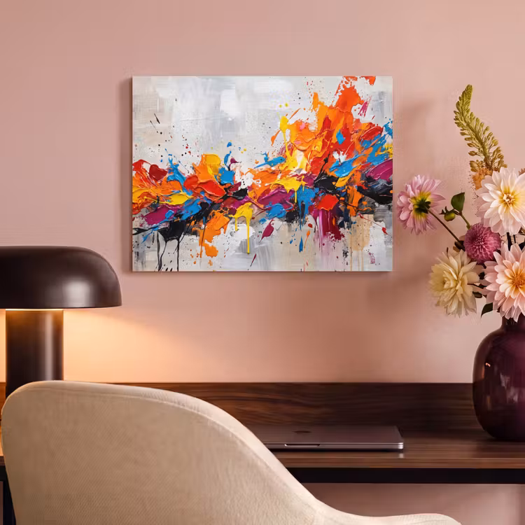 Akoestisch schilderij - Abstract - Schilderij - Kleurrijk - Dynamisch — 4