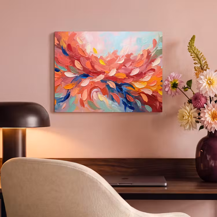 Akoestisch schilderij - Bloemen - Abstract - Kunst - Modern — 4