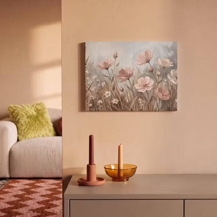 Akoestisch schilderij - Bloemen - Botanisch - Schilderij - Pastel - Rustiek — 2