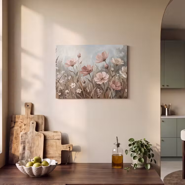 Akoestisch schilderij - Bloemen - Botanisch - Schilderij - Pastel - Rustiek — 3