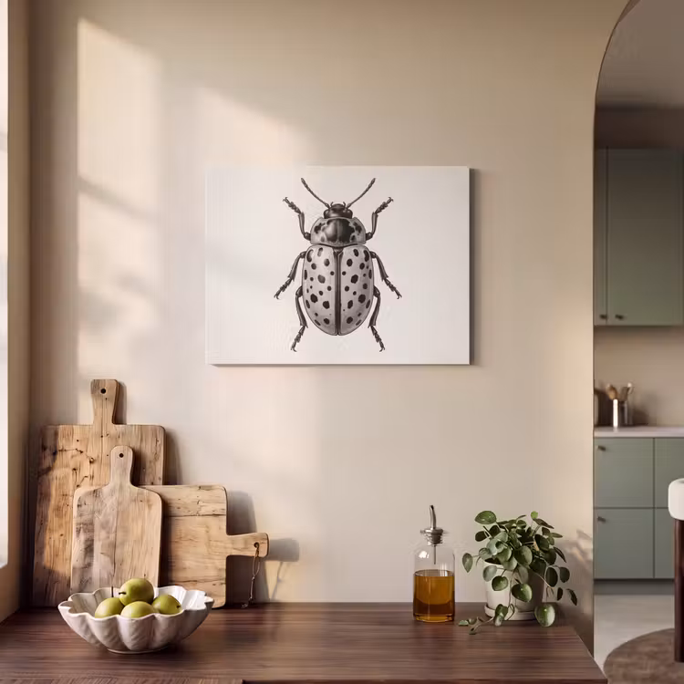 Akoestisch schilderij - Kever - Insect - Vintage — 3