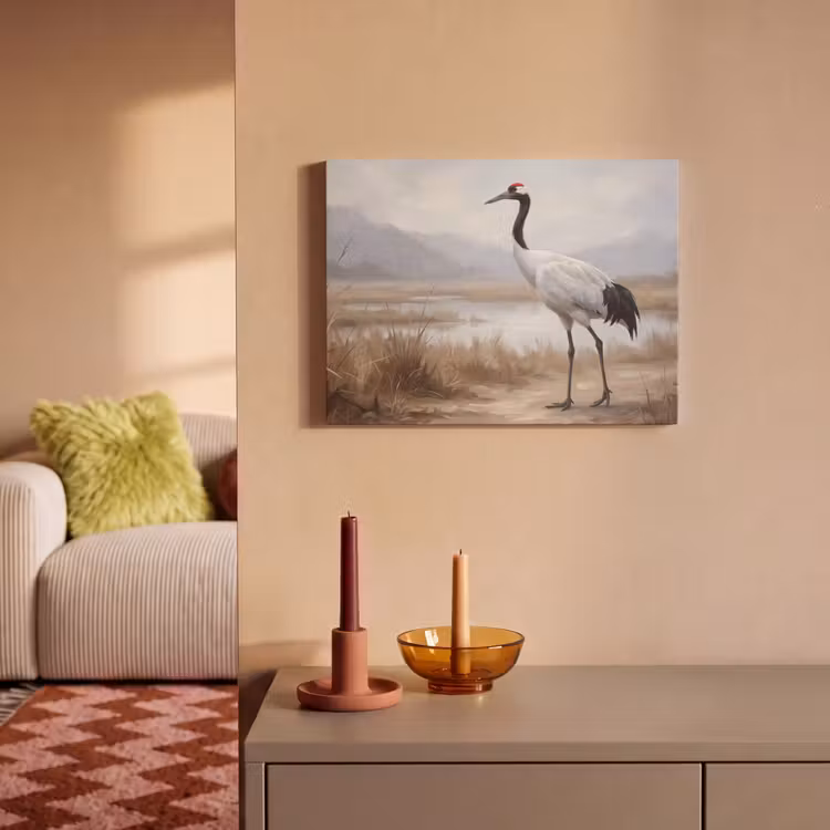 Akoestisch schilderij - Kraanvogel - Natuur - Realistisch — 2