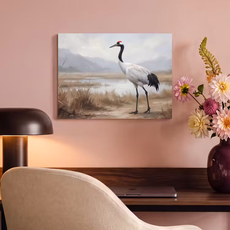 Akoestisch schilderij - Kraanvogel - Natuur - Realistisch — 4