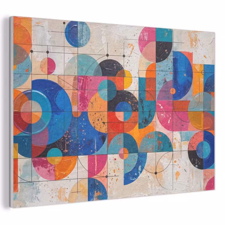 Akoestisch schilderij - Kunst - Geometrisch - Abstract - Kleurrijk — 1