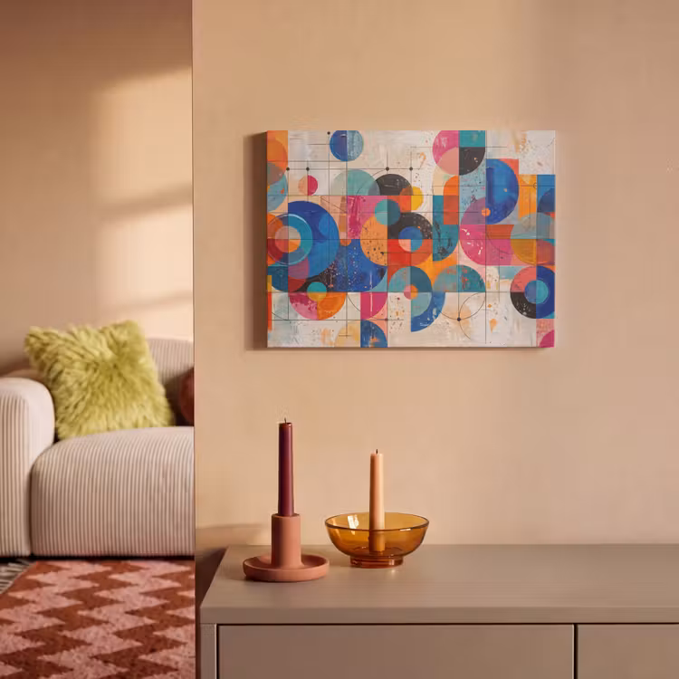 Akoestisch schilderij - Kunst - Geometrisch - Abstract - Kleurrijk — 2