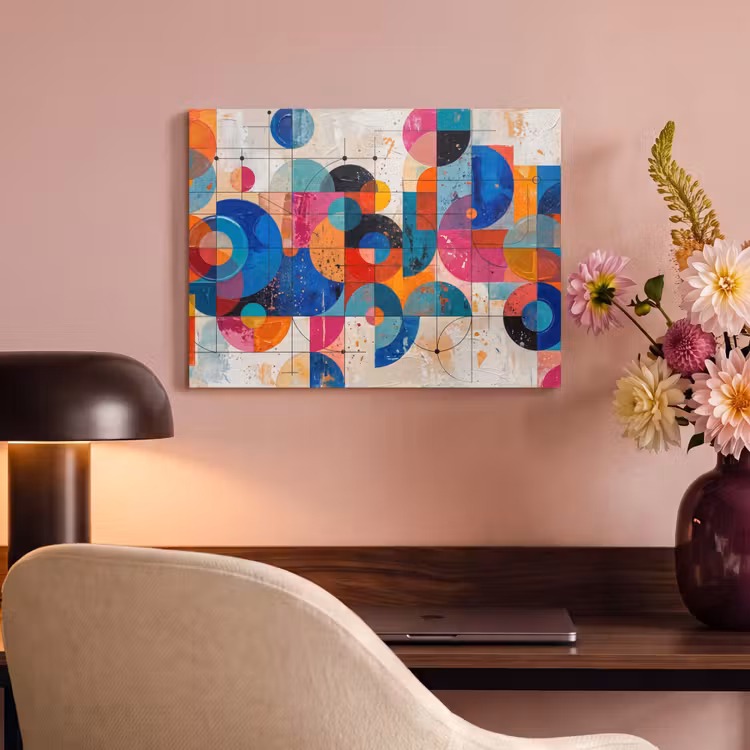 Akoestisch schilderij - Kunst - Geometrisch - Abstract - Kleurrijk — 4