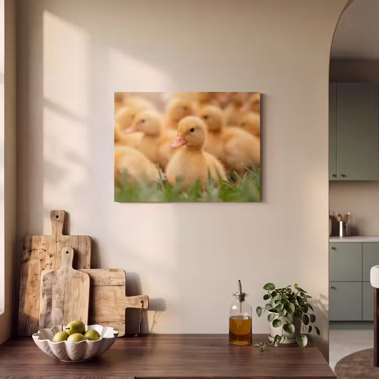 Akoestisch schilderij - Pijltje - Eend - Natuur - Geel — 3