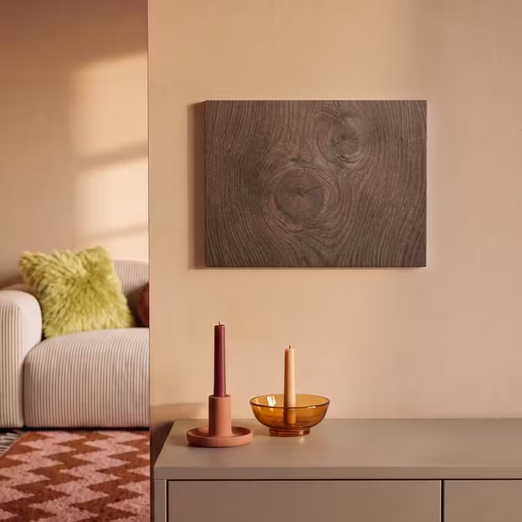 Akoestisch schilderij - Houtnerf - Textuur - Patroon - Bruin - Rustiek — 2