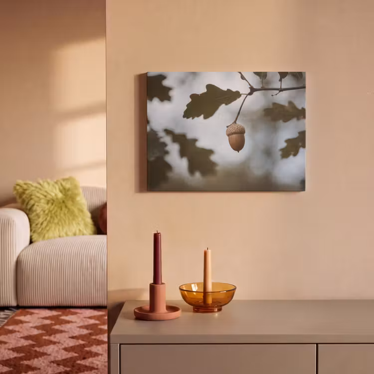 Akoestisch schilderij - Eikel - Eikenblad - Bos - Herfst - Natuur — 2