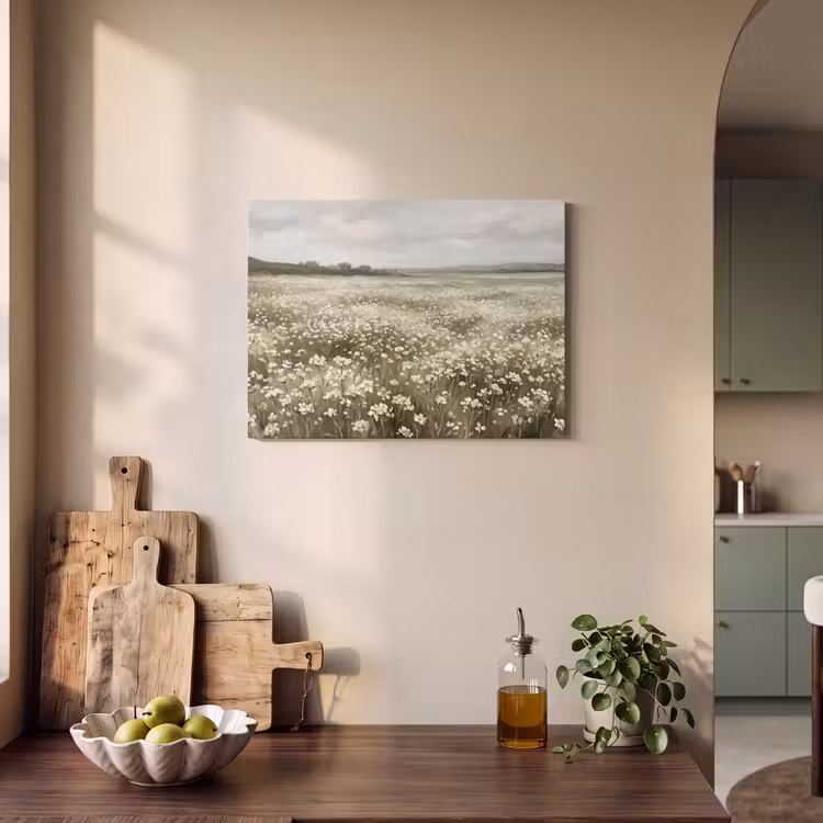 Akoestisch schilderij - Illustratie - Landschap - Wit — 3