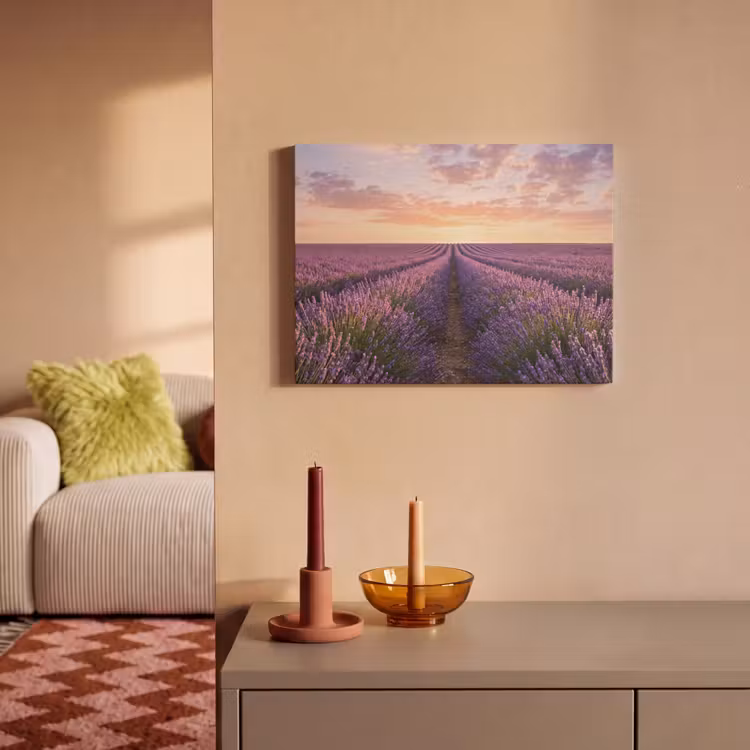 Akoestisch schilderij - Landschap - Lavendelveld - Paars — 2
