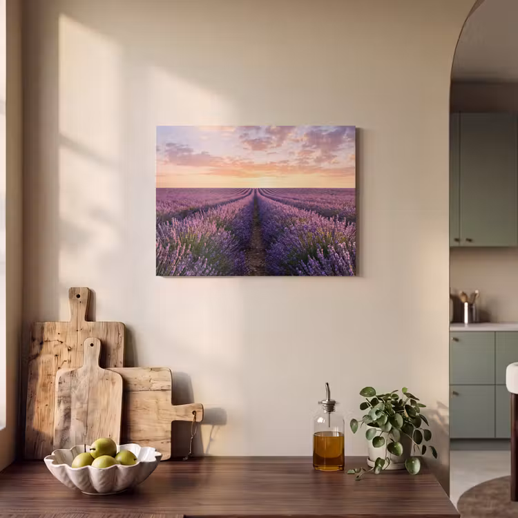 Akoestisch schilderij - Landschap - Lavendelveld - Paars — 3